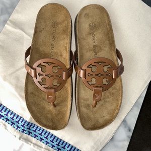 Tory Burch  Classic Cuoio Miller Cloud Leather, NEW Natural Cork Size 9.5